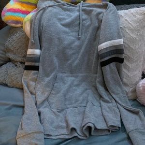 Light gray lightweight sweatshirt